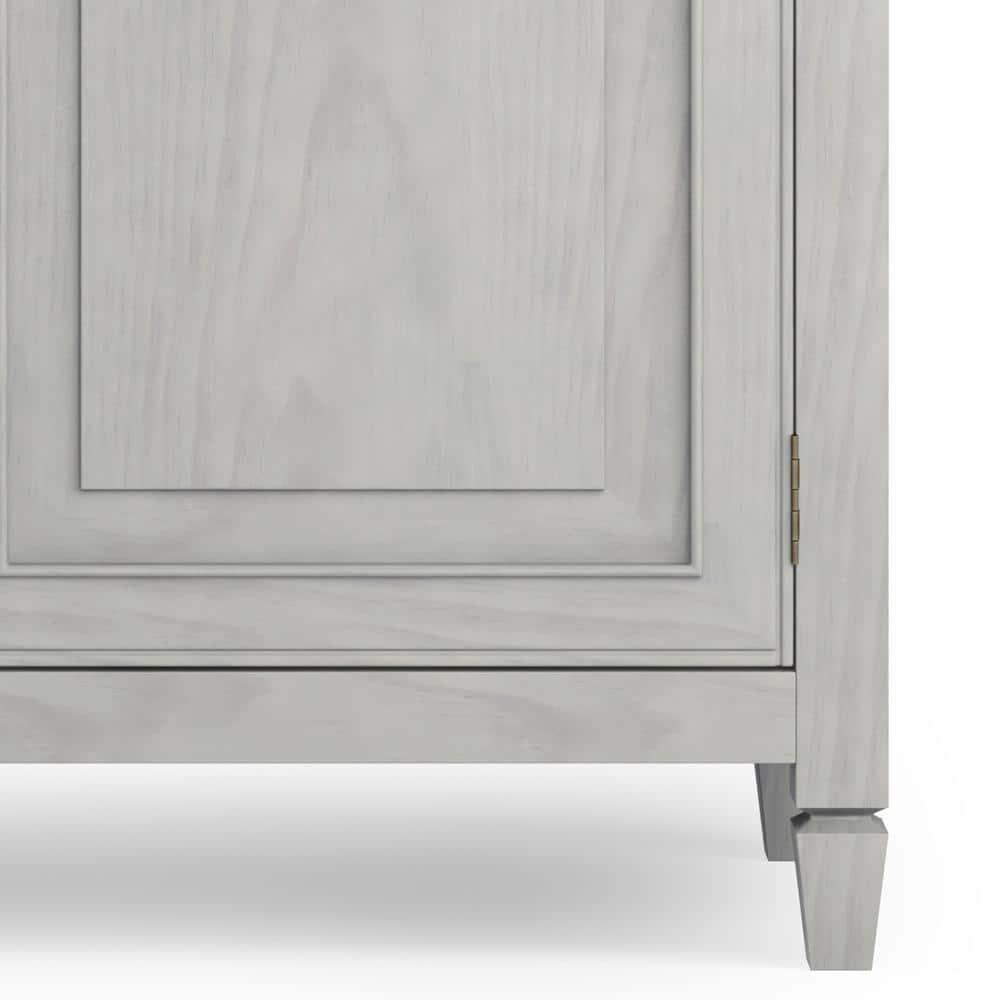 Simpli Home Connaught 40"W Solid Wood 2-Shelf Entryway Storage Cabinet with 2 Storage Drawers