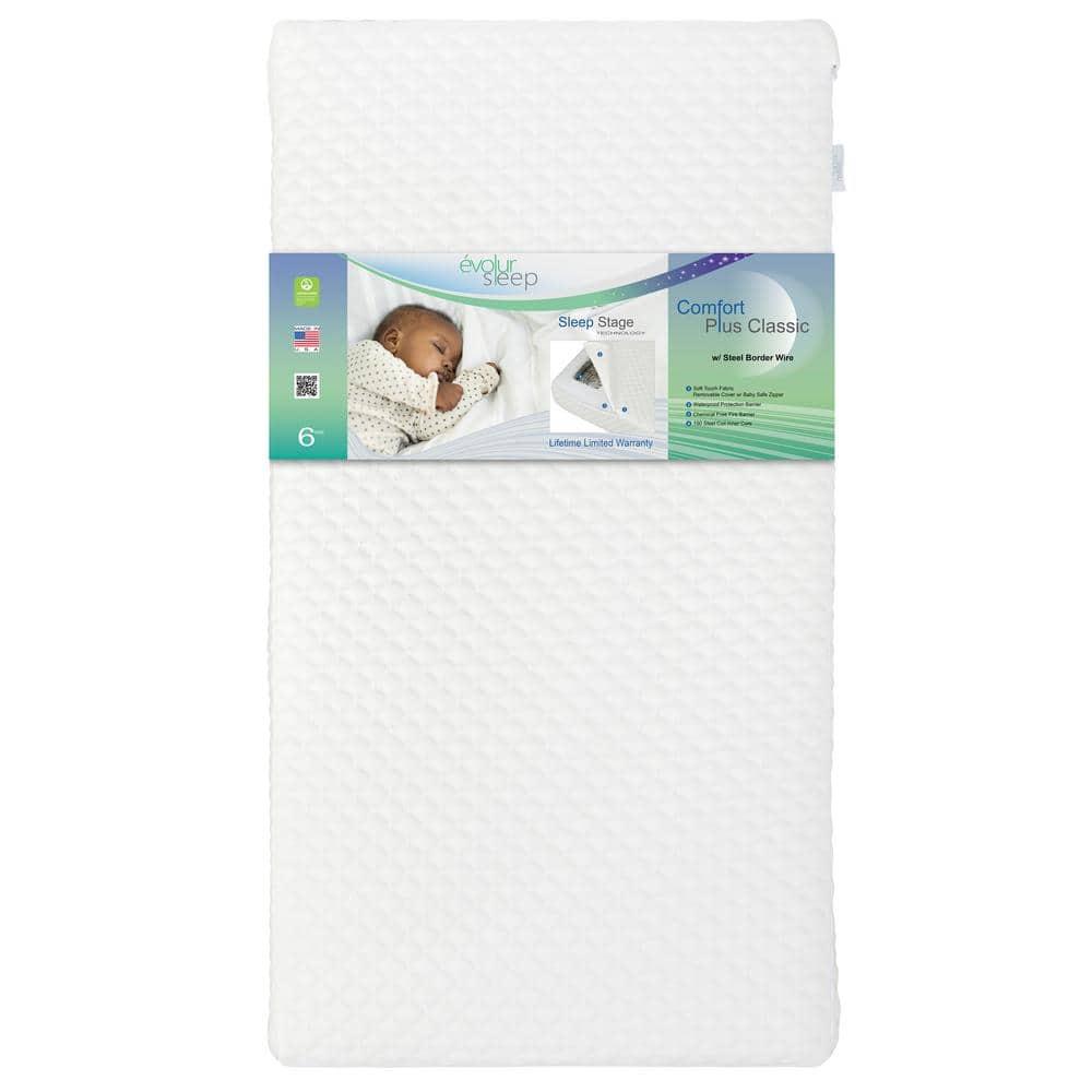 evolur Sleep Comfort Plus Classic 150 Crib & Toddler Innerspring Mattress