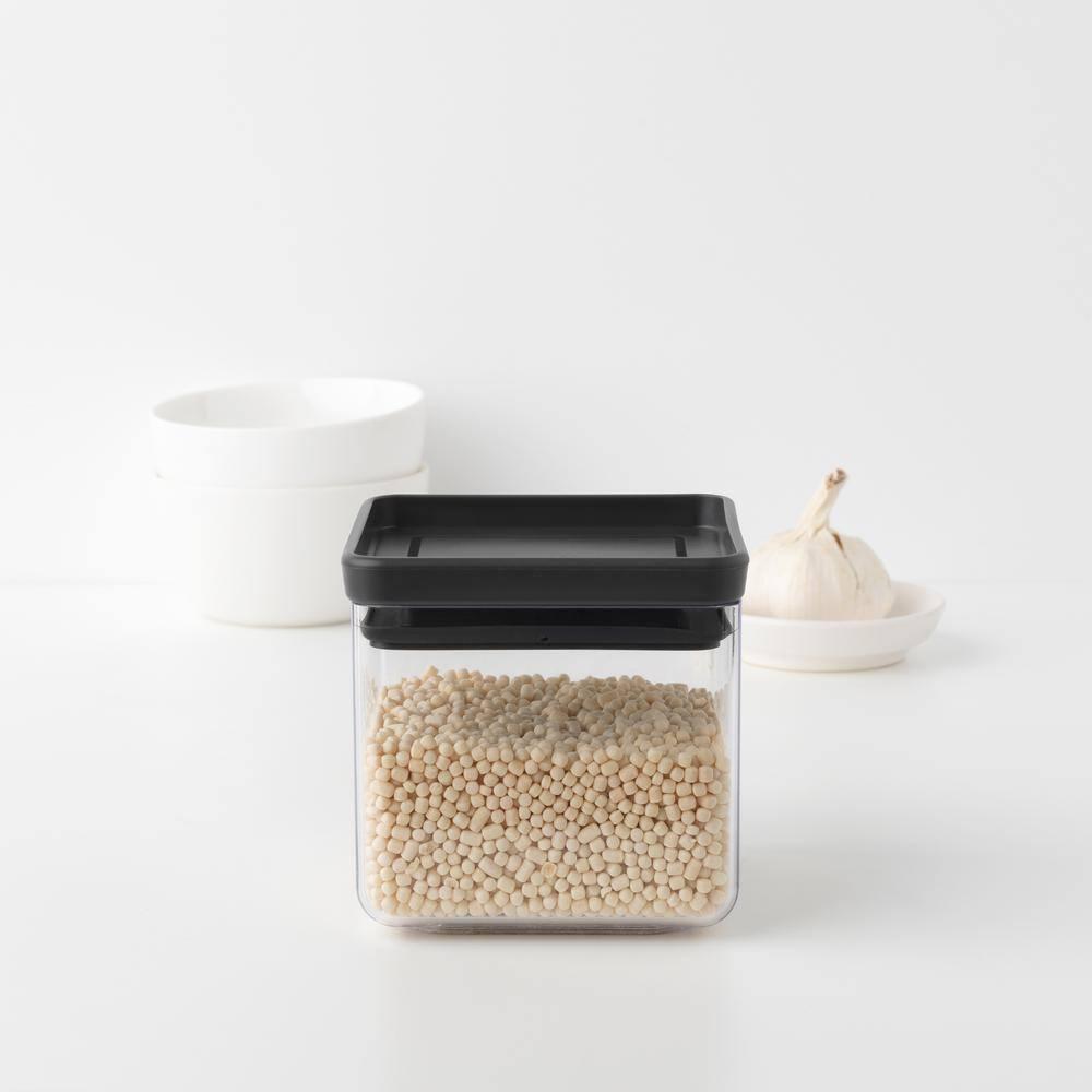 Brabantia Brabantia Set of 4 Tasty+ Stackable Square Canisters - 2 x 0.7 Quart (0.7L) & 2 x 1.7 Quart