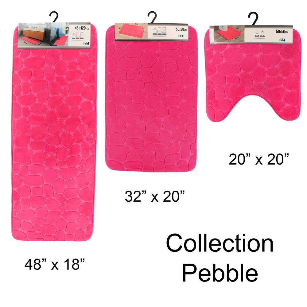 Evideco Pebble Runner Mat - Memory Foam - 48"L x 18"W for Kitchen, Bathroom and more