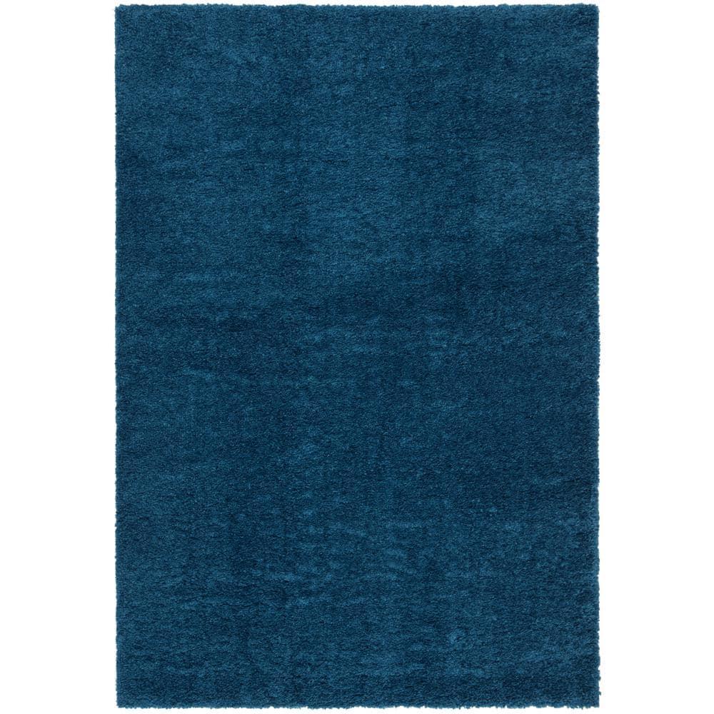 August Shag 900 AUG900 Power Loomed Indoor Accent Rug - Navy - 3'x5' - Safavieh