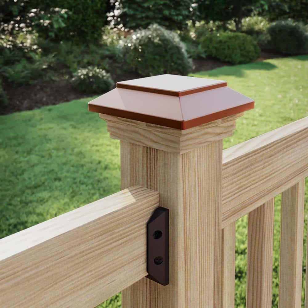 Victoria Copper Plateau Cedar Post Cap for 4x4 Posts