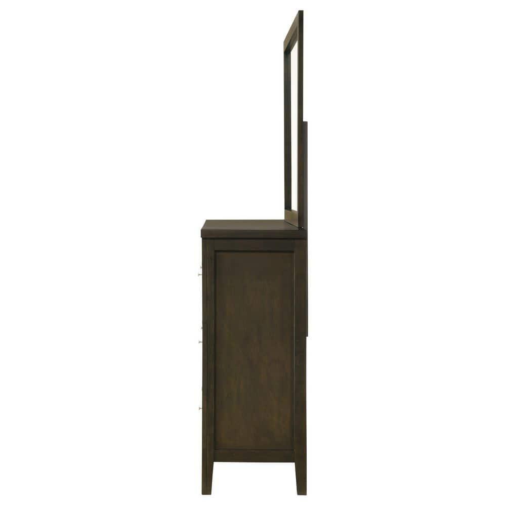 6-drawer Dresser And Mirror Dark Cocoa