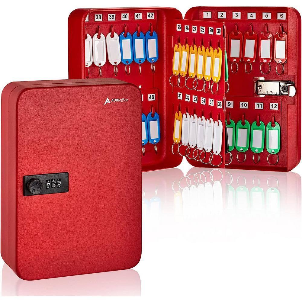 AdirOffice Steel Secure Key Cabinet with Combination Lock