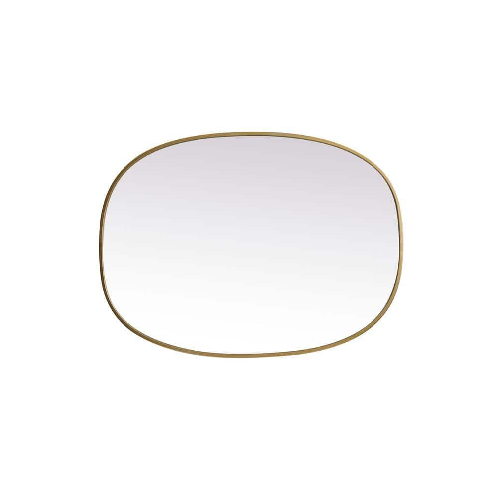 Sabine Metal Curved Oval Wall Mirror