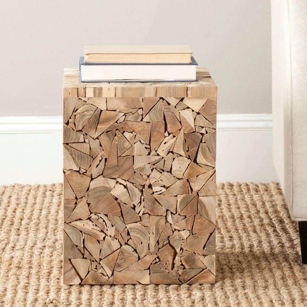 Forbes Square Stool - Medium Oak - Safavieh