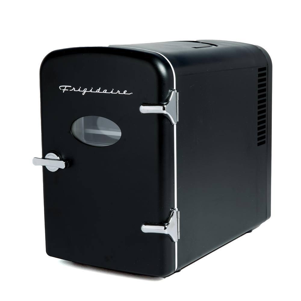Frigidaire, 6 Can/4L Mini Personal Retro Fridge Cooler, EFMIS229, Black