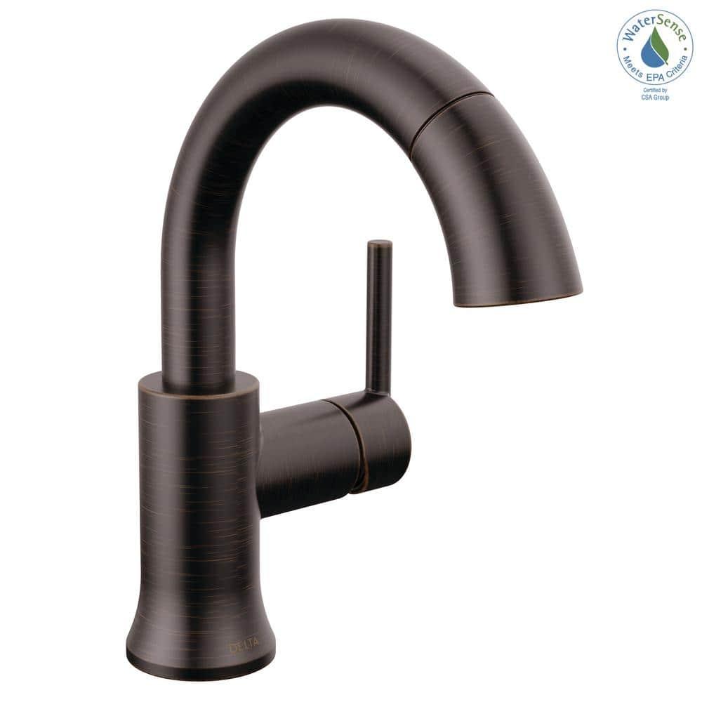 Trinsic Single Hole Bathroom Faucet with Drain Assembly, Single Handle Bathroom Sink Faucet