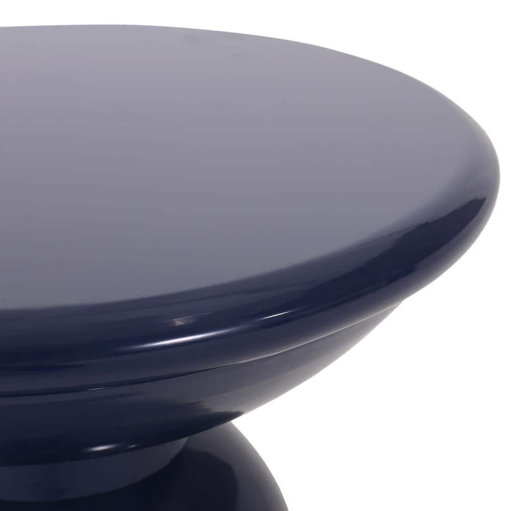 Aston Metal Outdoor Side Table, Navy Blue