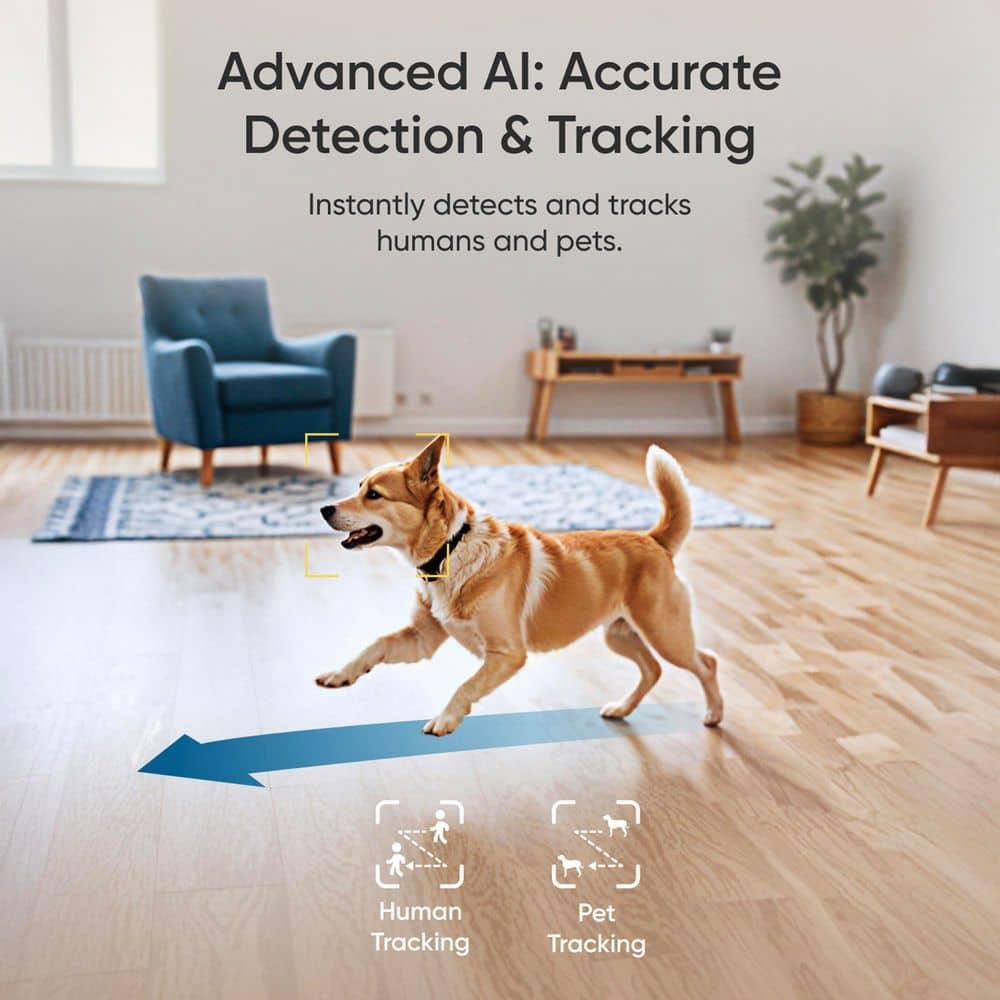 Eufy White 4K UHD Indoor Pan-Tilt Security Camera with Night Vision