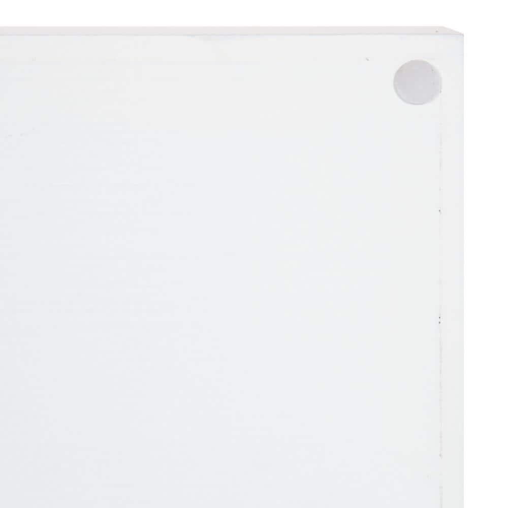 Kate and Laurel Lipton Tray, 10x24, White and Silver