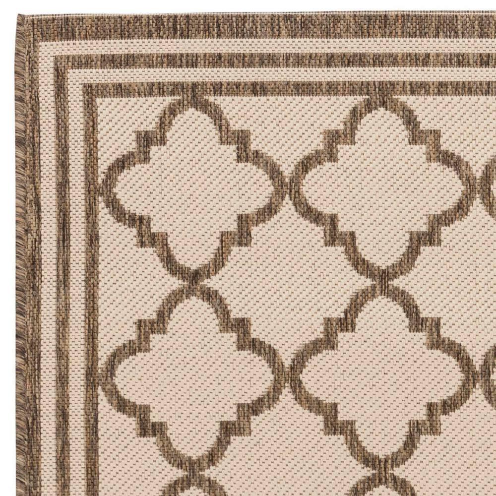Beach House BHS121 Power Loomed Indoor/Outdoor Area Rug - Cream/Beige - 5'3"x7'6" - Safavieh