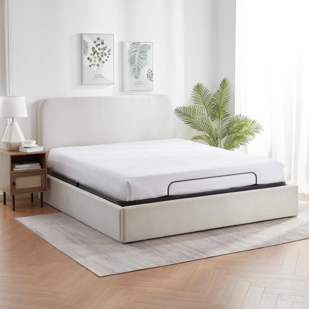 Bryt Basic Adjustable Bed Base, Queen Size Bed Frame with Motorized Head and Foot Incline and Wireless Remote