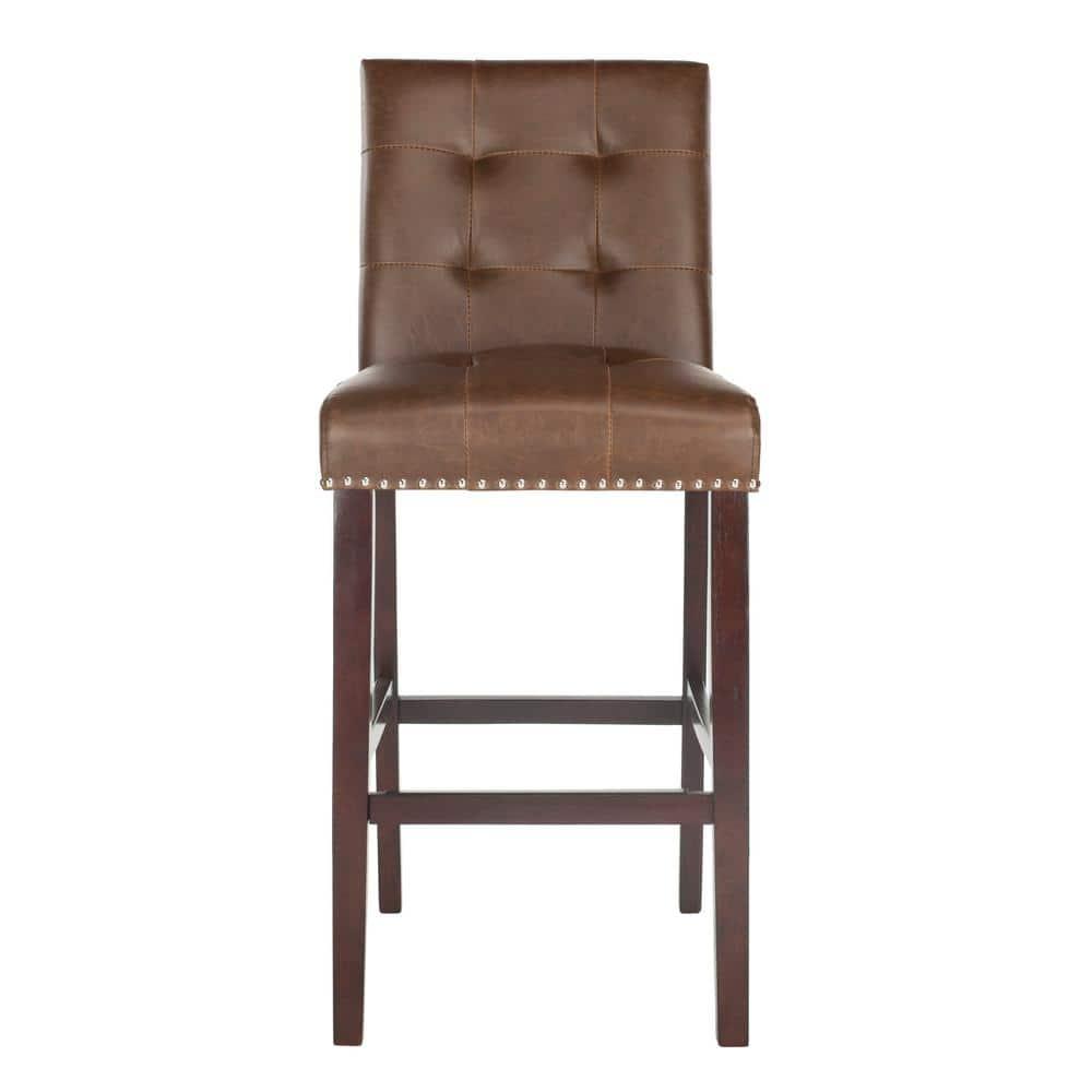 Nikita Bar Stool (Set of 2) - BST6302 - Brown/Espresso - Safavieh
