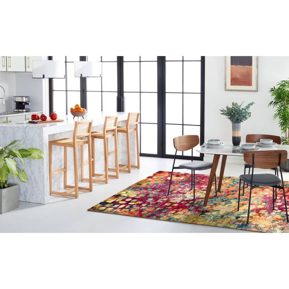 SAFAVIEH Monaco Driskoll Abstract Area Rug, Pink/Multi, 12' x 18'
