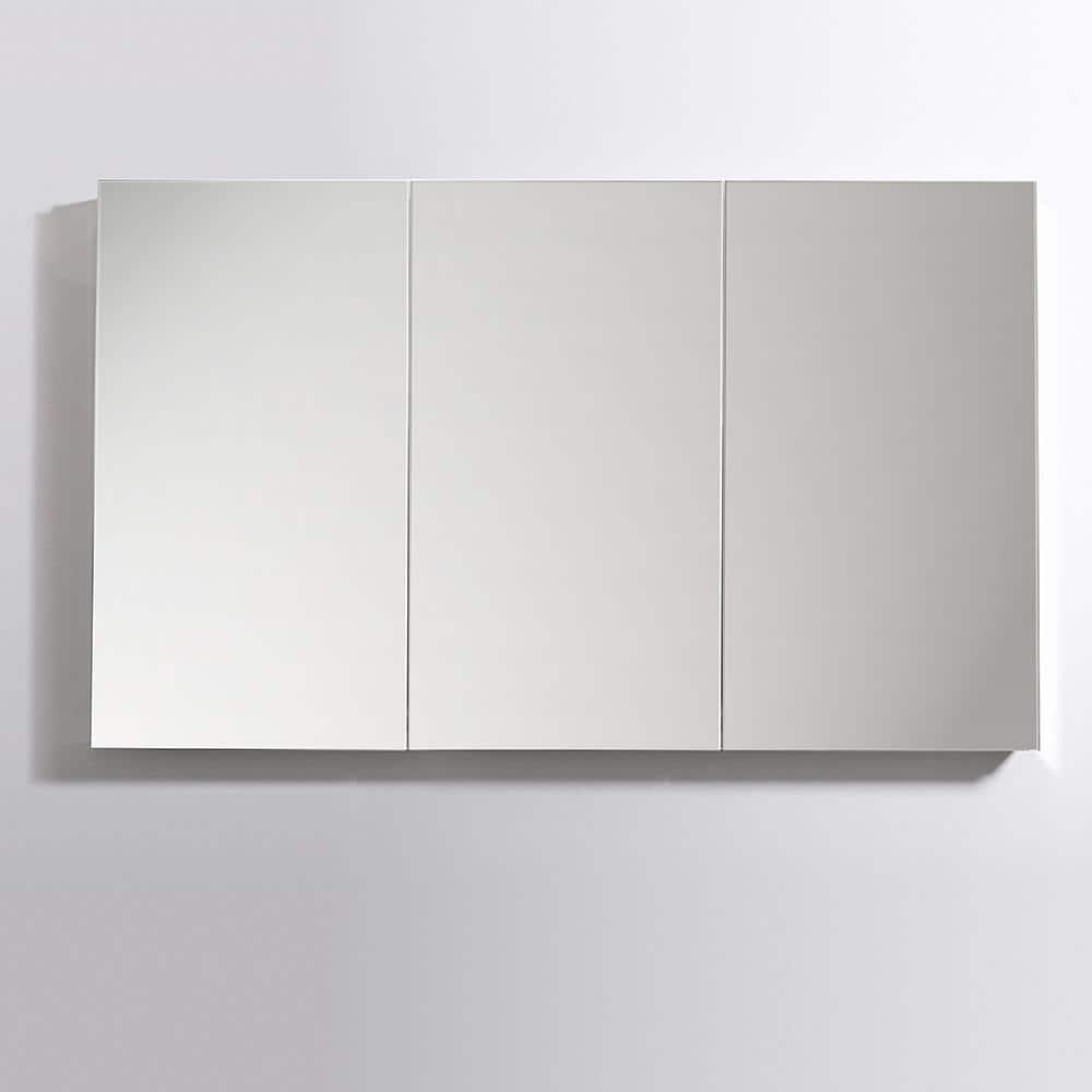 Senza Recessed/Surface Mount Rectangular Frameless Bathroom Medicine Cabinet