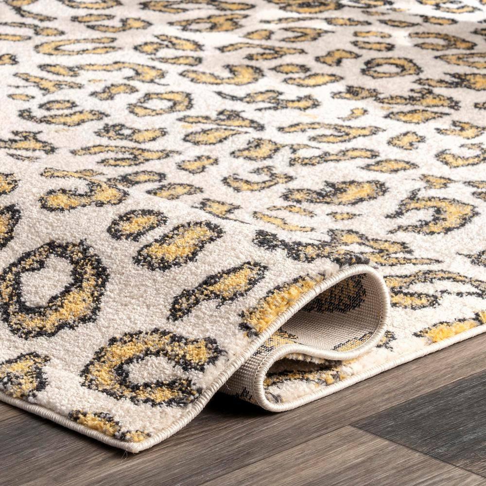 Nuloom Leopard Animal 7x9 Indoor Area Rug for Living Room Bedroom Dining Room Kitchen, Beige/Ivory