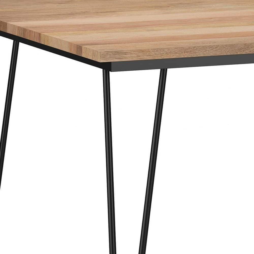 Hunter Solid Mango Wood Dining Table, Industrial Style