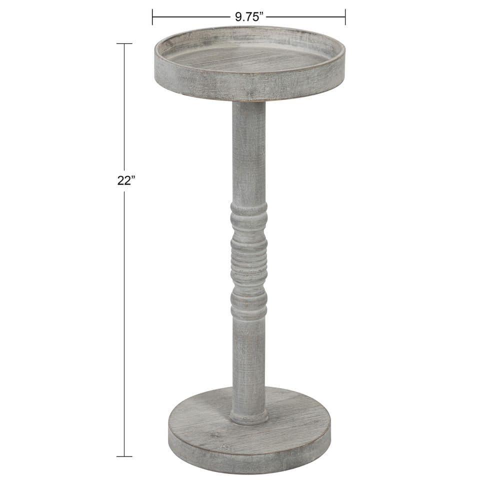 Kate and Laurel Bellport Square Wood Drink Table, 10x10x22, Gray