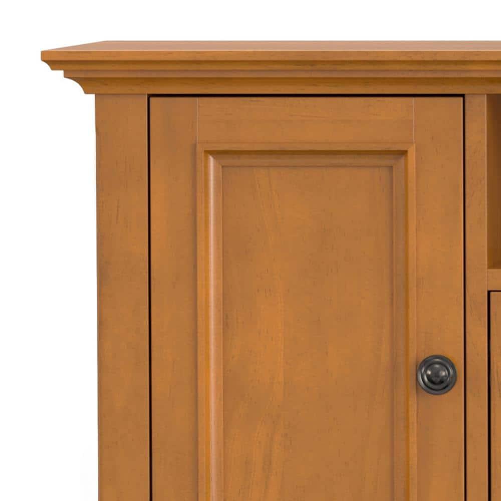 Simpli Home Amherst 54"W Solid Wood TV Stand for TVs up to 60" with Adjustable Shelves