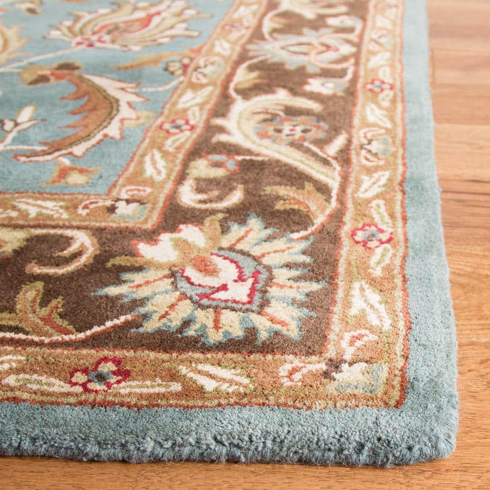 Heritage HG812 Hand Tufted Runner Rug - Blue/Brown - 2'3"x6' - Safavieh.