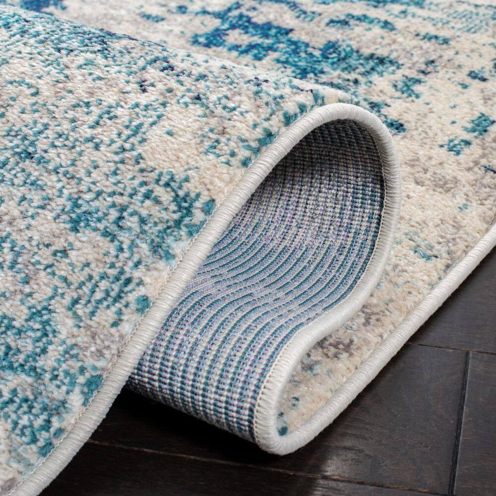 Madison MAD471 Power Loomed Indoor Area Rug - Ivory/Turquoise - 8'x10' - Safavieh