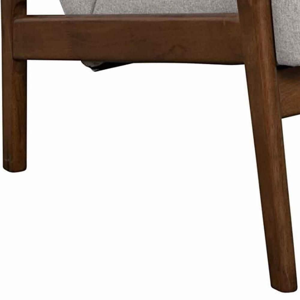 Trent Home Contemporary Slate Wood Lounge Chair in Brown and Gray
