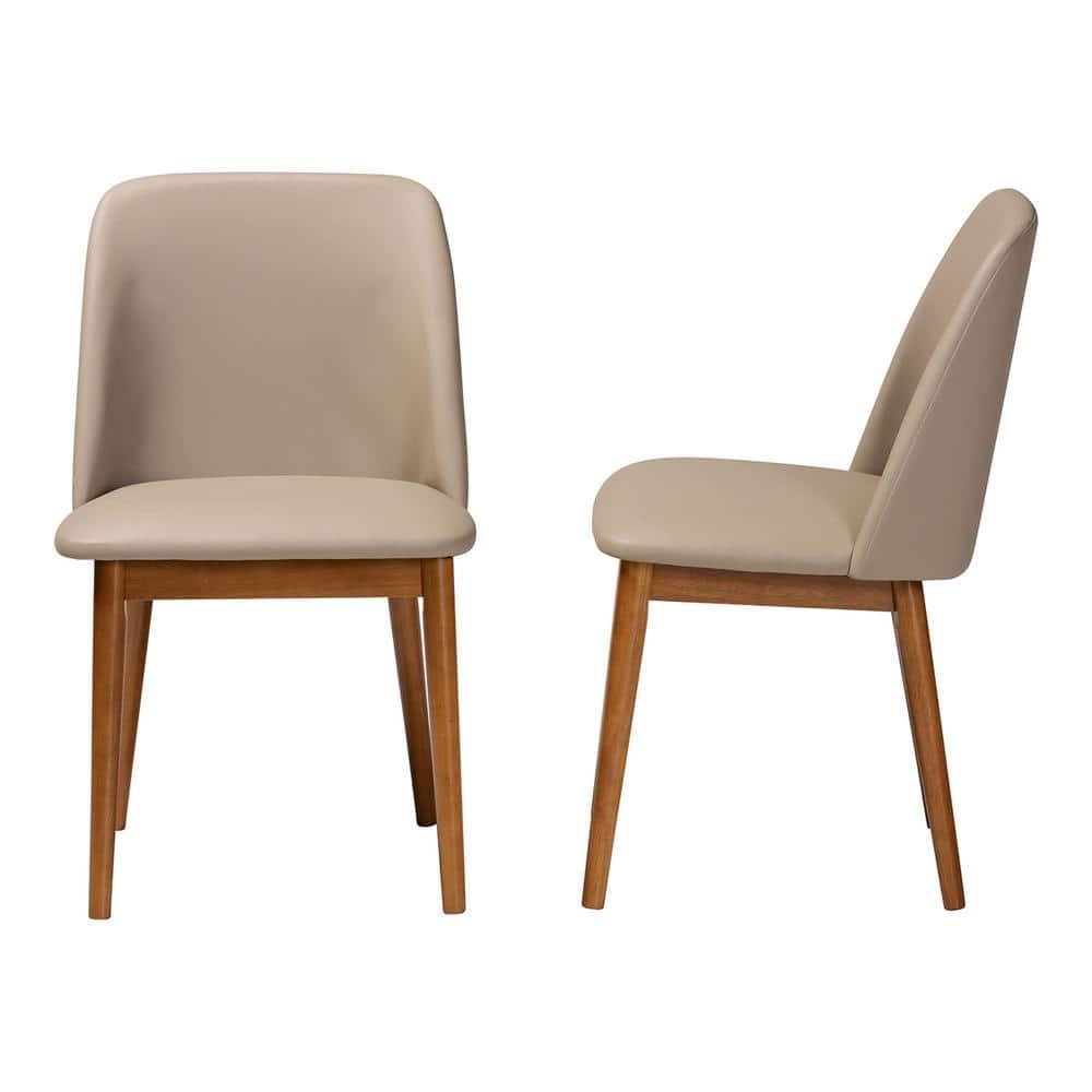 George Oliver Eli 18'' H Faux Leather Upholstered Side Chair (Set of 2)