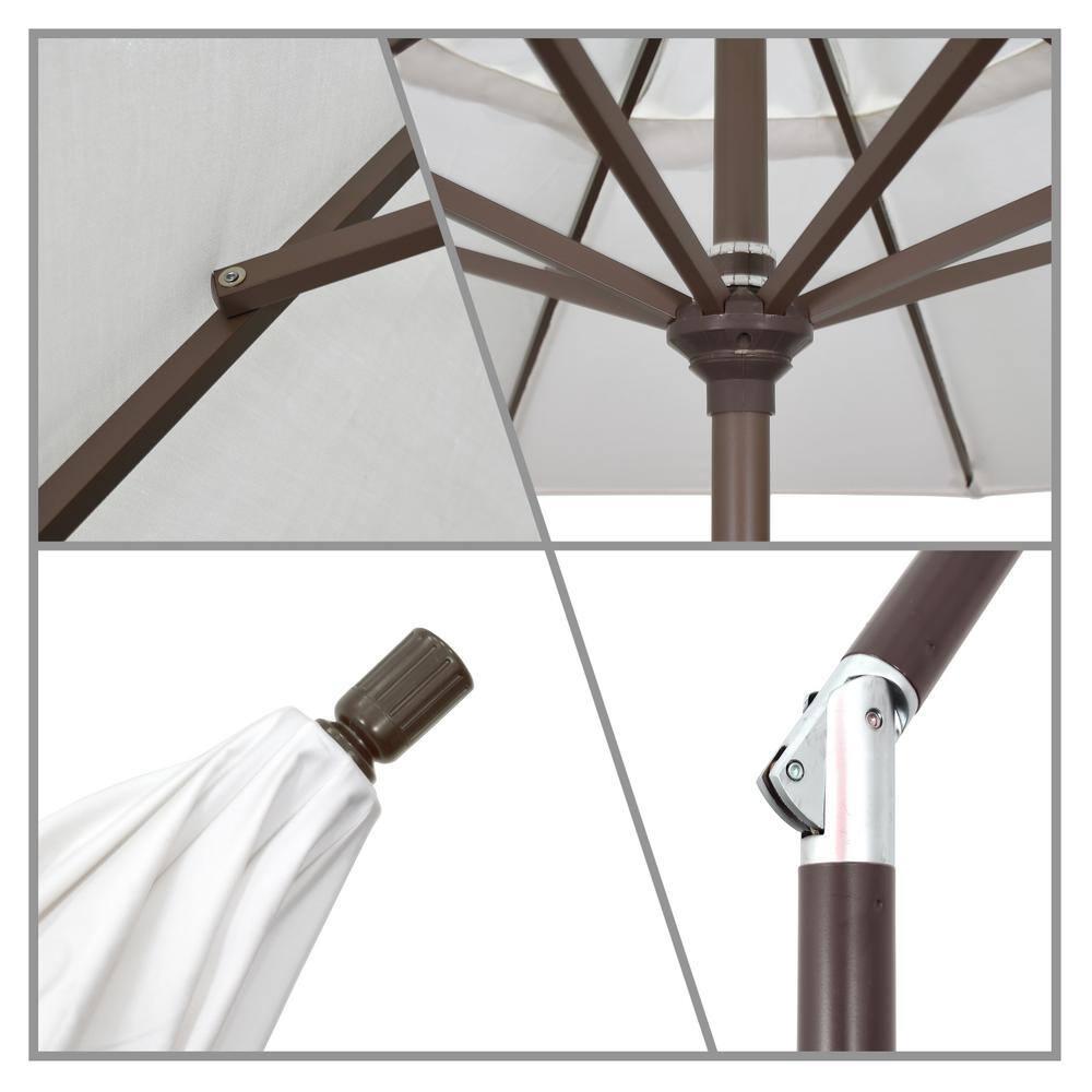 7.5 ft. Bronze Aluminum Market Umbrella with Terrace Sequoia Canopy