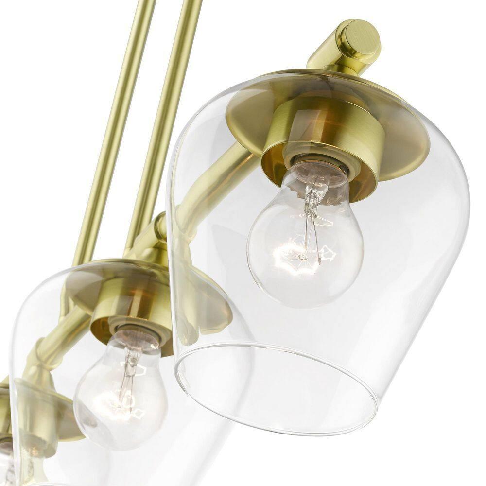 Livex Lighting Willow 4 - Light Chandelier in  Satin Brass