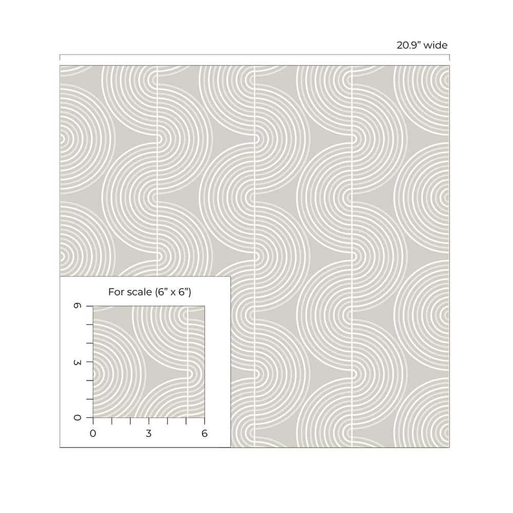 NextWall Alloy Grey Zen Geo Peel and Stick Wallpaper