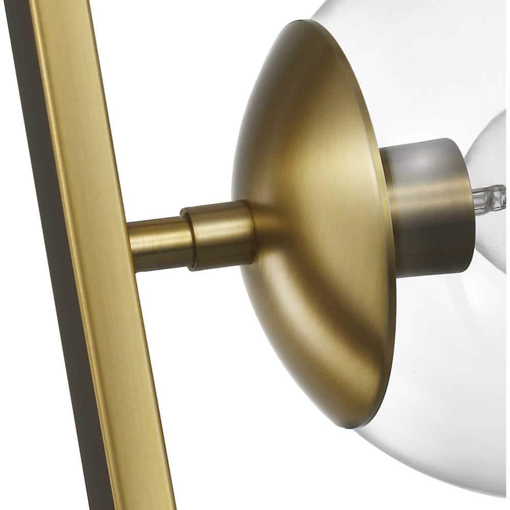 Progress Lighting Atwell 2-Light Pendant, Brushed Bronze, Clear Globe Shades
