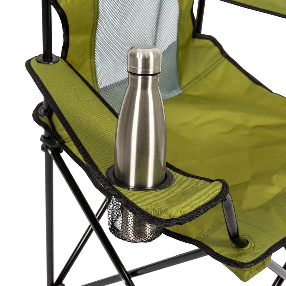Camp & Go Mesh Back Foldable Camping Chair, Green