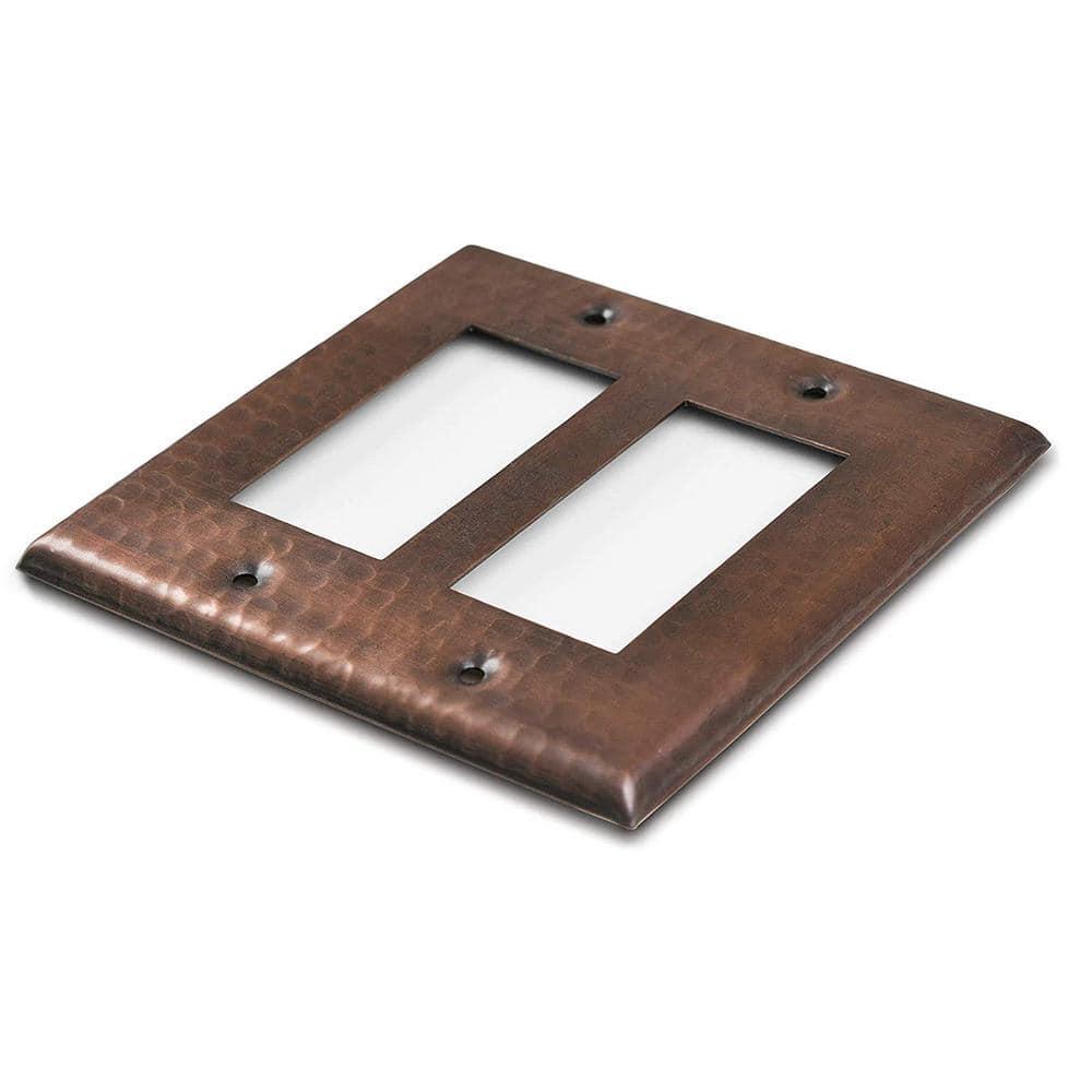 Monarch Abode Hand Hammered 2 - Gang Rocker Standard Wall Plate