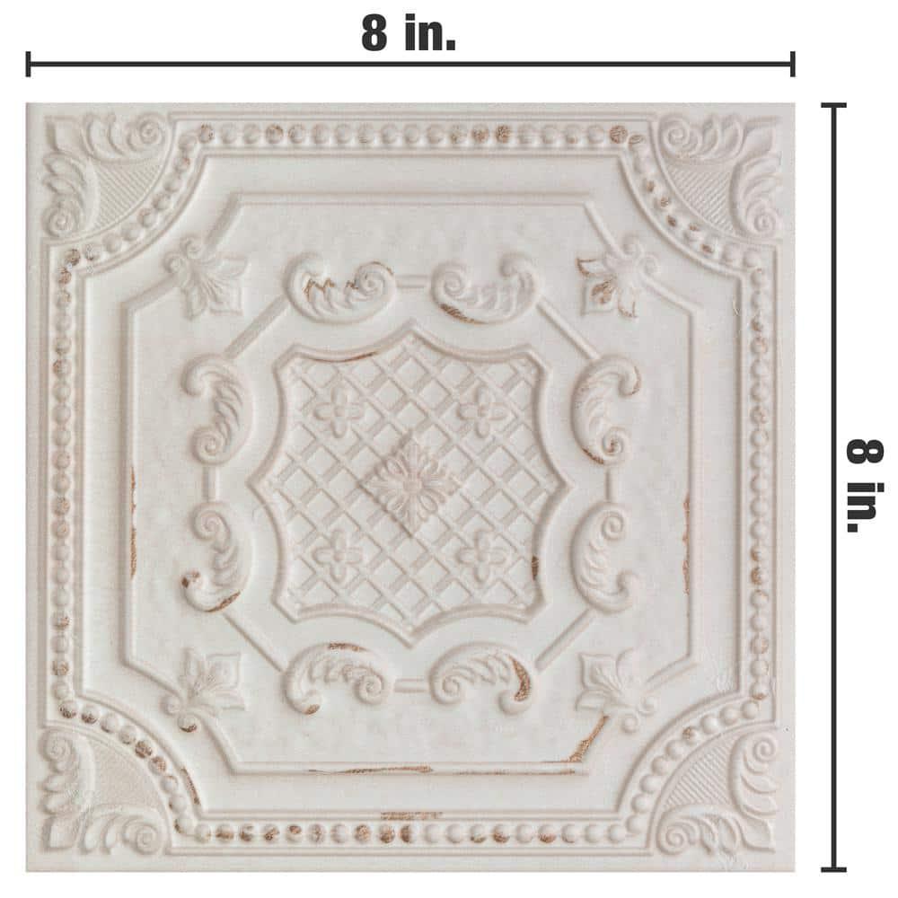 Fitz 8" x 8" Ceramic Patterned Wall Tile