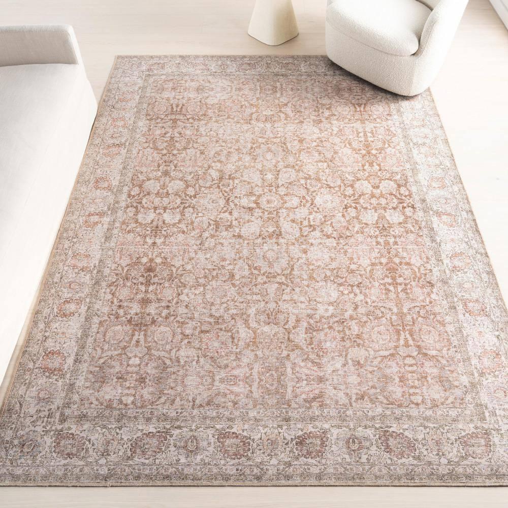 Nuloom Hillstone Collection Glenette Traditional Vintage Medallion Area Rug, 10' x 13', Ivory