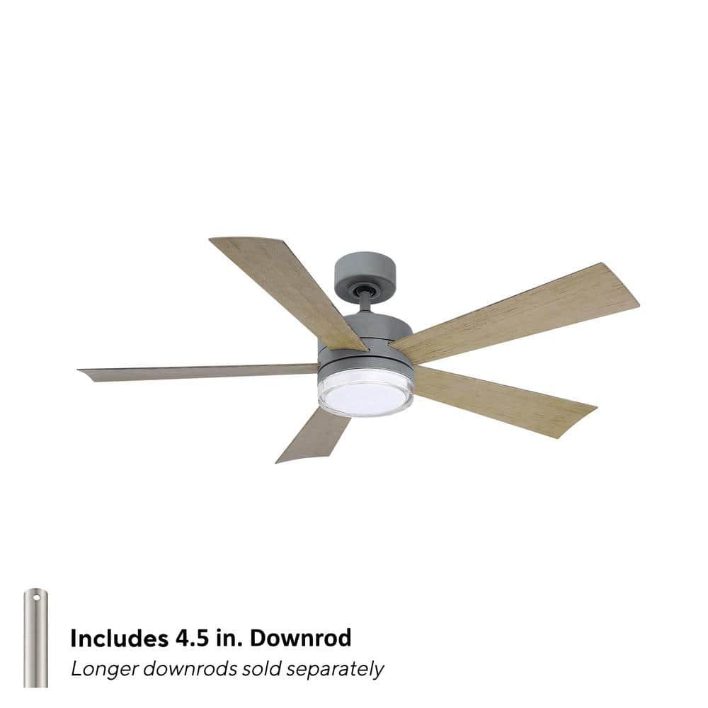 Wynd 5 - Blade Outdoor /Indoor Smart Ceiling Fan with Remote Control and LED Light Kit Included