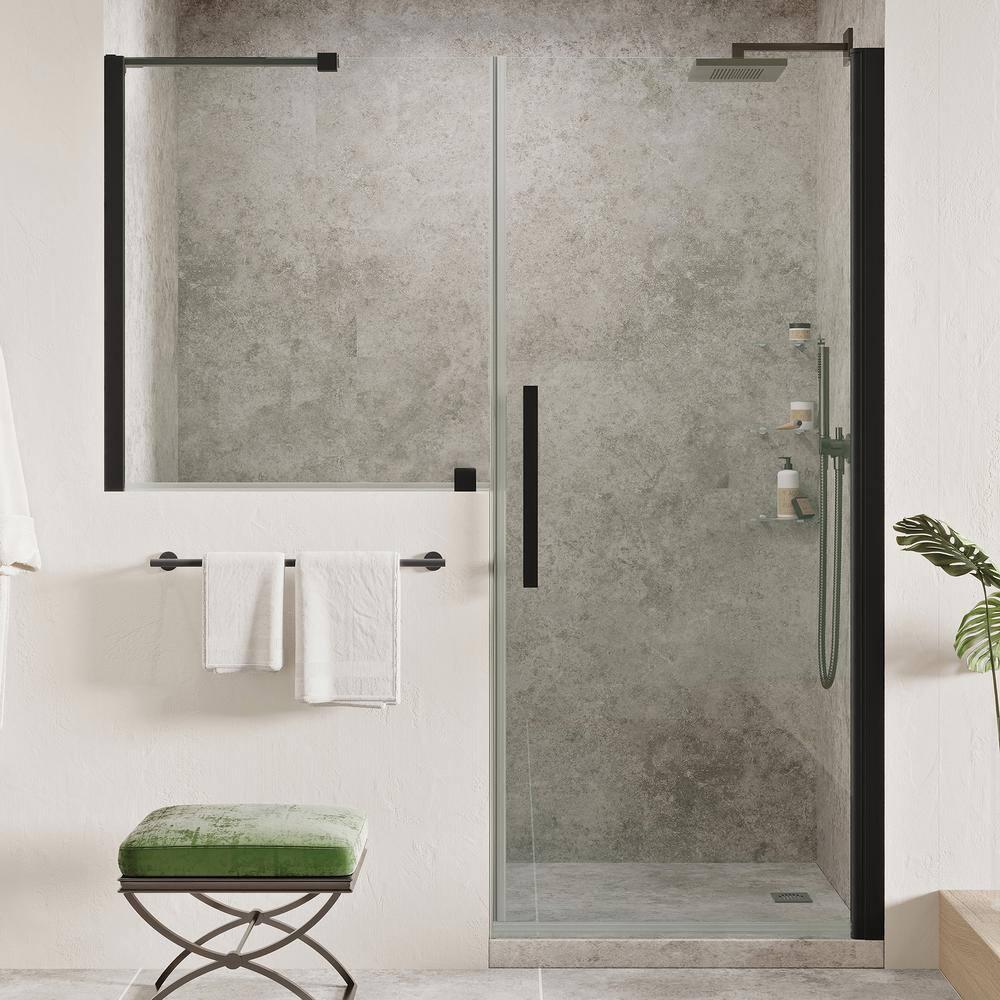 Endless Pasadena 59" W x 72" H Buttress Alcove Shower Kit, Door, Panel, Shelves