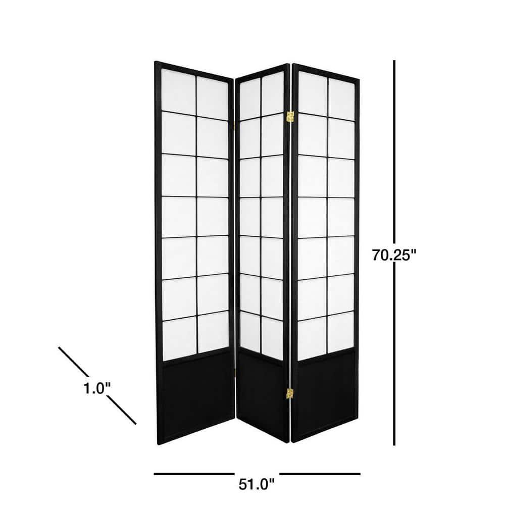 Red Lantern SSZEN-Black-3_Panel Folding Screen