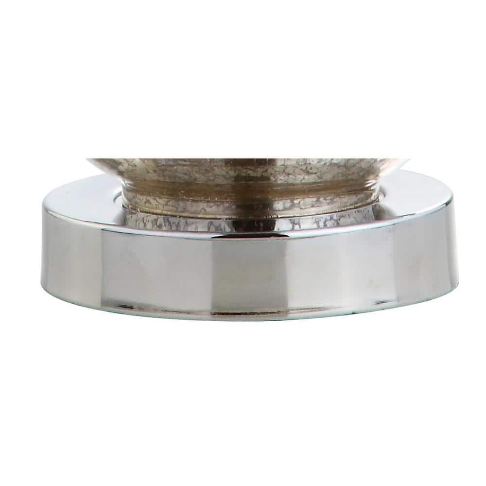 JONATHAN  Y Colette Mini Glass Transitional/Glam 20-in Silver LED Incandescent Rotary socket Table Lamp with Linen Shade