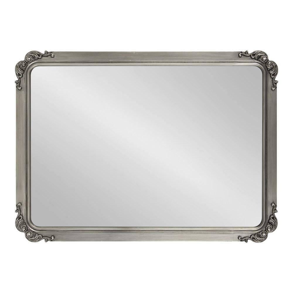 Kate and Laurel Ivette MDF Rectangle Mirror, 25x35, Silver
