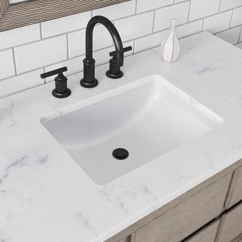 72'' Grey Oak Double Sink Vanity with Carrara Marble Countertop