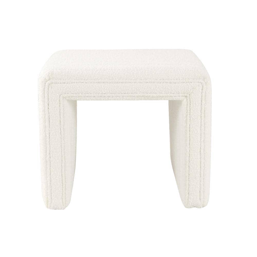 Hokku Designs Modern Channel Tufted Ottoman for Living Room & Bedroom