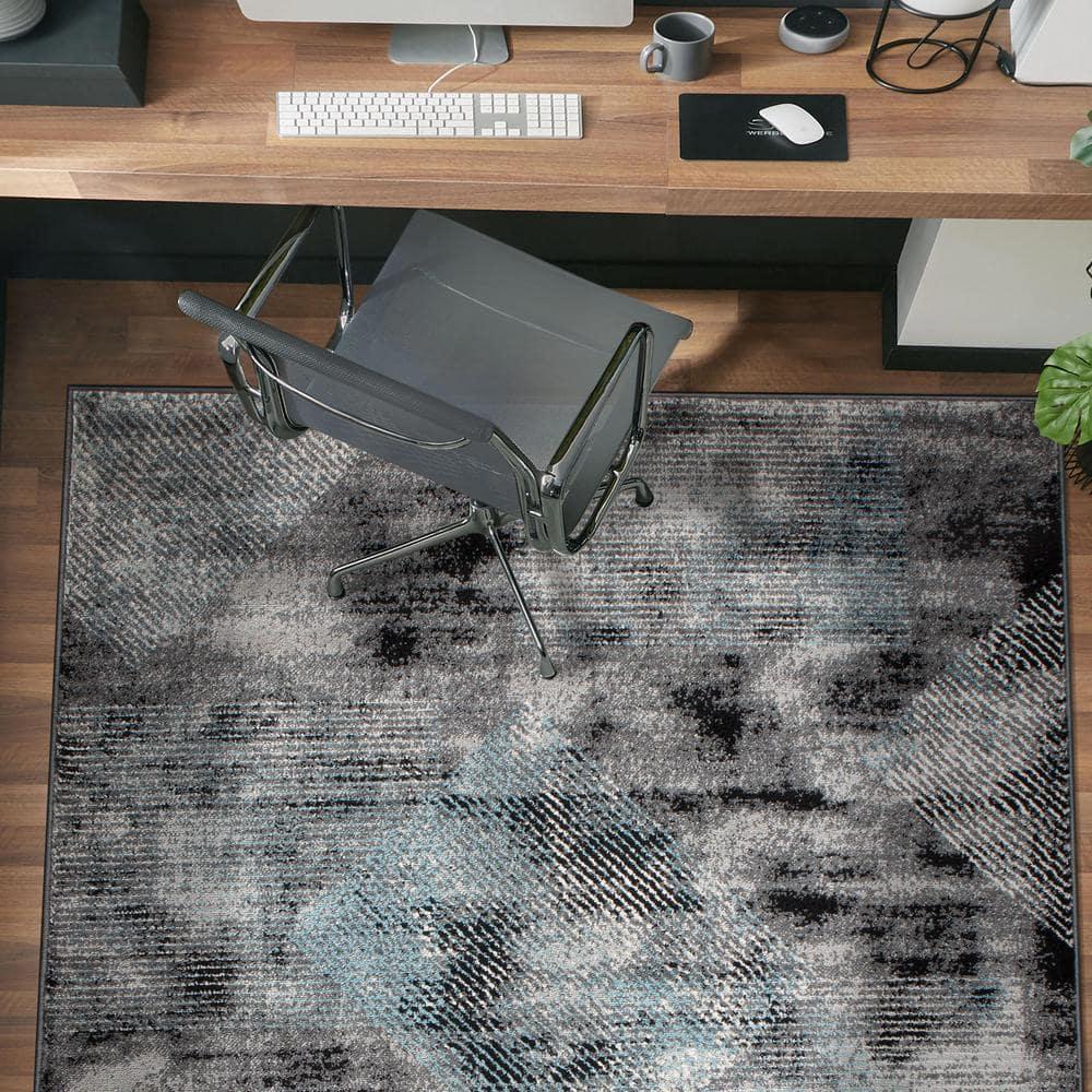World Rug Gallery Contemporary Distressed Geometric Area Rug