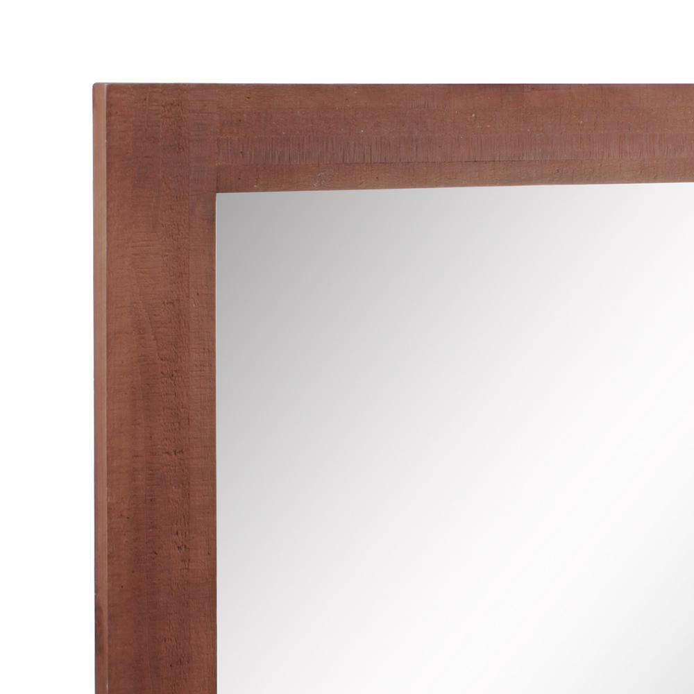 Stonebriar 24" x 18" Redwood Country Rustic Rectangle Wood Wall Mirror