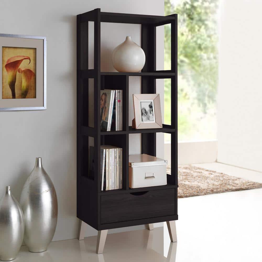 Baxton Studio Kalien Bookcase in Espresso