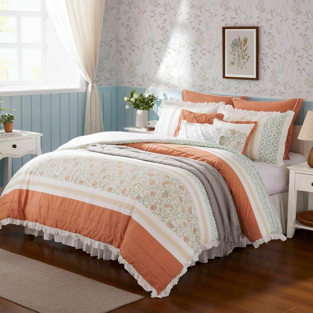 Madison Park Dawn 9 Piece Cotton Percale Comforter Set