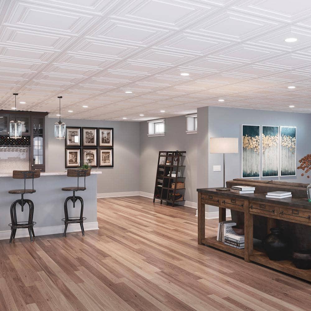 Waterproof Designer Series 24'' L x 24'' W Textured Vinyl Drop-In Ceiling Tile