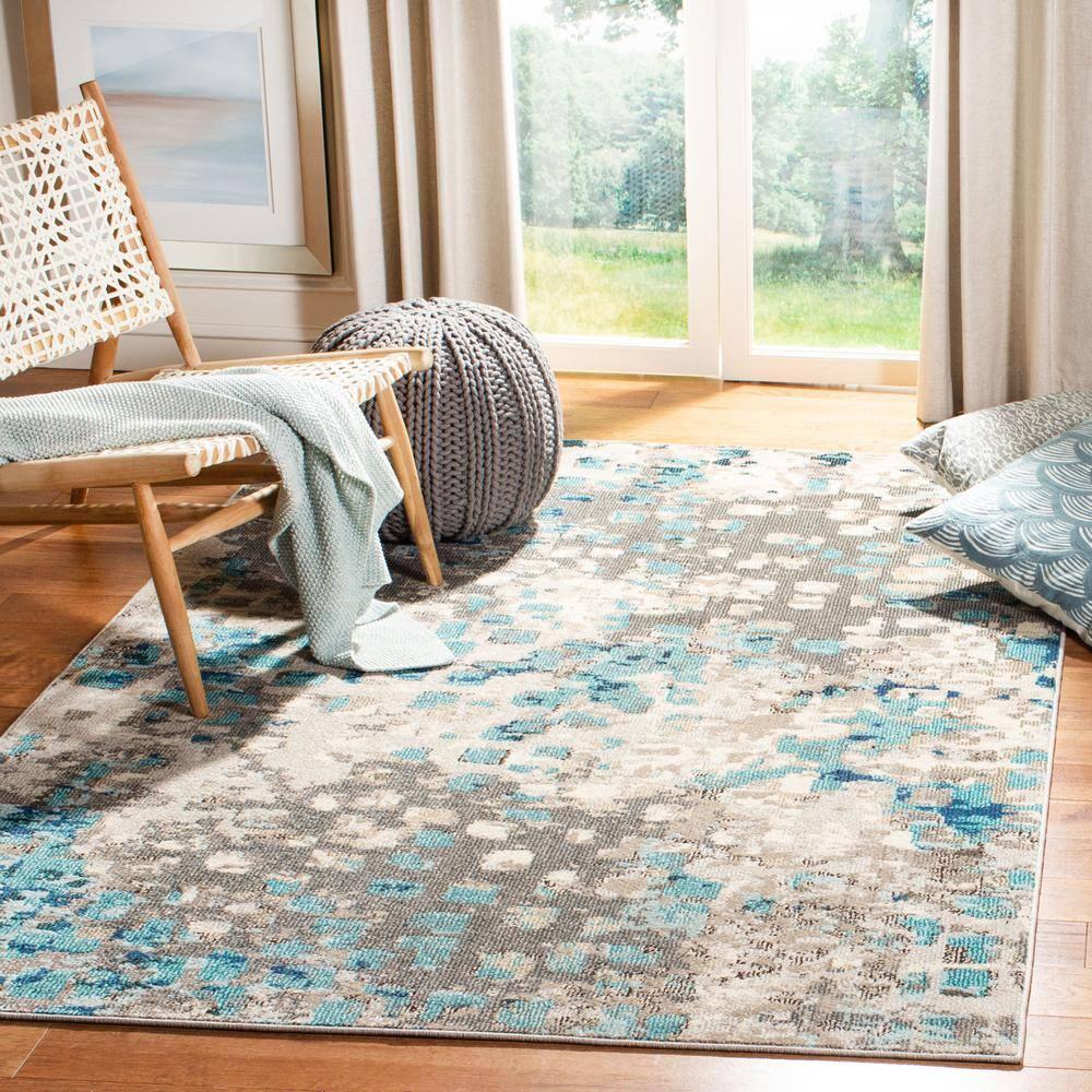Madison MAD425 Power Loomed Area Rug - Grey/Blue - 8'x10' - Safavieh.