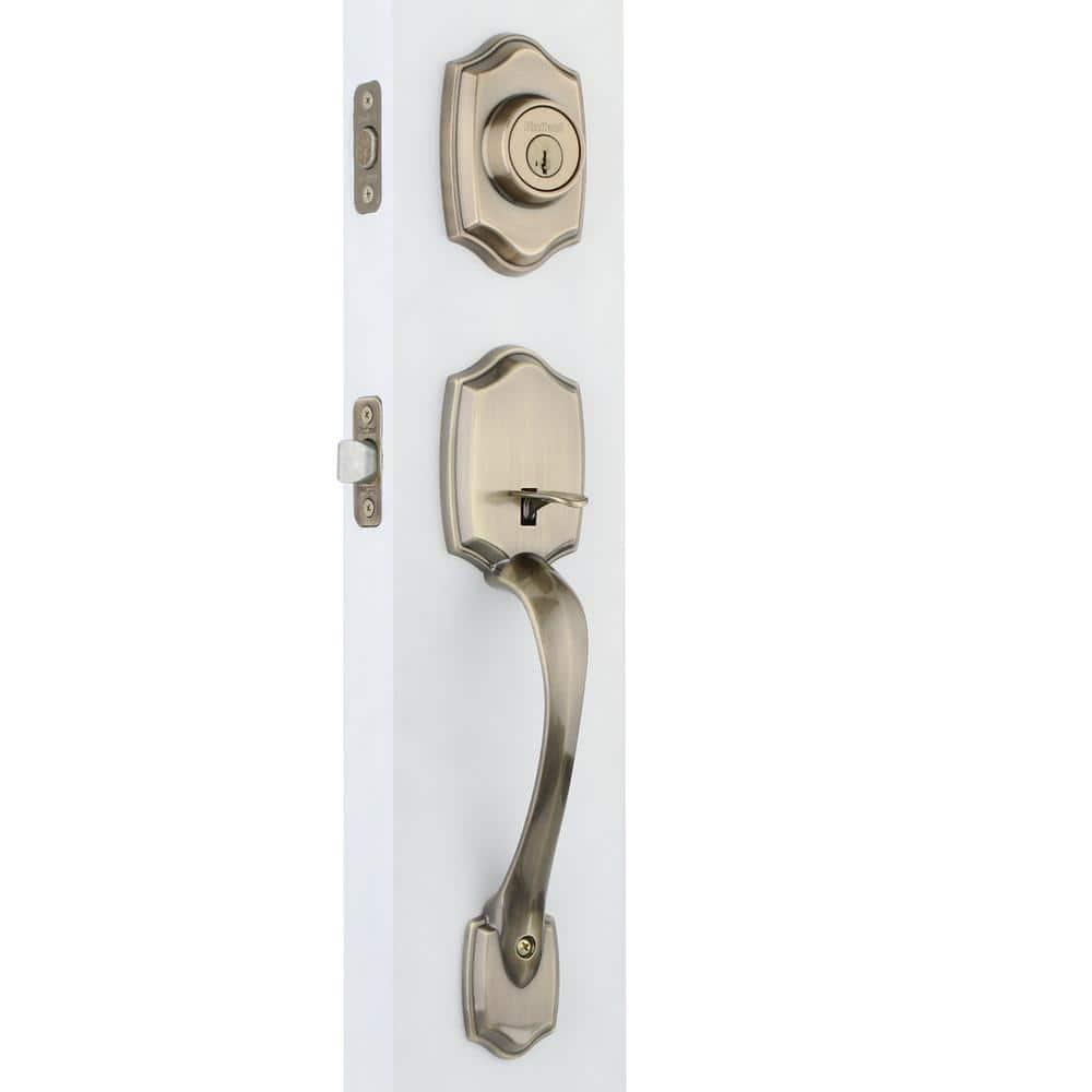 Kwikset Handleset with Deadbolt and Door Two Piece and Rosette
